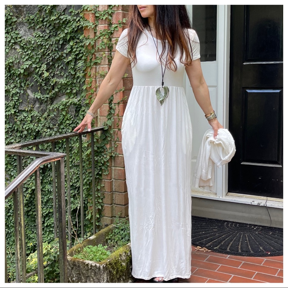 Boho fabulous side pockets Empire waist maxi dress - Picture 5 of 8